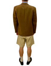 Carica l'immagine nel visualizzatore di Gallery, Blazer due bottoni misto lino marrone vintage taglia M