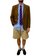 Carica l'immagine nel visualizzatore di Gallery, Blazer due bottoni misto lino marrone vintage taglia M