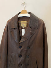 Carica l'immagine nel visualizzatore di Gallery, Giacca peacot in pelle vintage taglia L