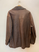 Carica l'immagine nel visualizzatore di Gallery, Giacca peacot in pelle vintage taglia L