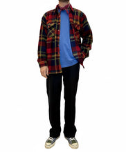 Carica l'immagine nel visualizzatore di Gallery, Camicia a quadri in pile vintage taglia L