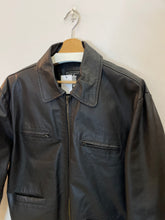 Carica l'immagine nel visualizzatore di Gallery, Giacca biker in vera pelle vintage taglia M