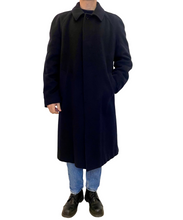 Carica l'immagine nel visualizzatore di Gallery, Cappotto blu lana manica raglan vintage taglia 52