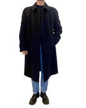 Carica l'immagine nel visualizzatore di Gallery, Cappotto blu lana manica raglan vintage taglia 52