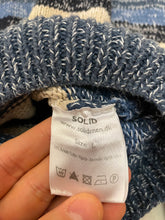 Carica l'immagine nel visualizzatore di Gallery, Maglione a Righe Blu e Azzurro Solid - 100% Cotone - Taglia L - Uomo