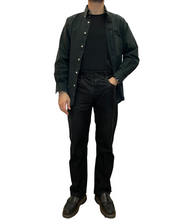 Carica l'immagine nel visualizzatore di Gallery, Pantalone in vera pelle nera vintage taglia W 33