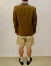 Carica l&#39;immagine nel visualizzatore di Gallery, Blazer due bottoni misto lino marrone vintage taglia M

