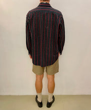 Carica l&#39;immagine nel visualizzatore di Gallery, Camicia a righe plissé vintage taglia L
