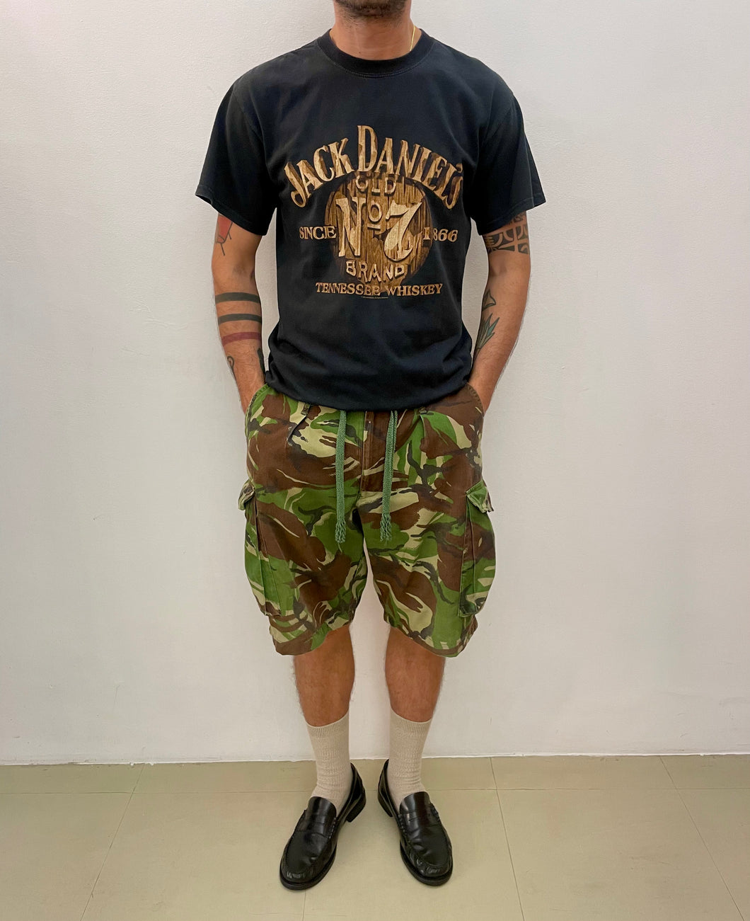 Pantaloncino cargo short esercito inglese vintage taglia L