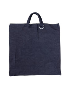Maxi shopper handcrafted in denim raw 13 once by pelorosso