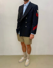 Carica l&#39;immagine nel visualizzatore di Gallery, Blazer marina militare Stati Uniti anni 70 vintage taglia L
