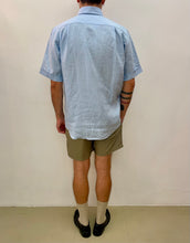 Carica l&#39;immagine nel visualizzatore di Gallery, Camicia shirt manica corta in lino vintage taglia M
