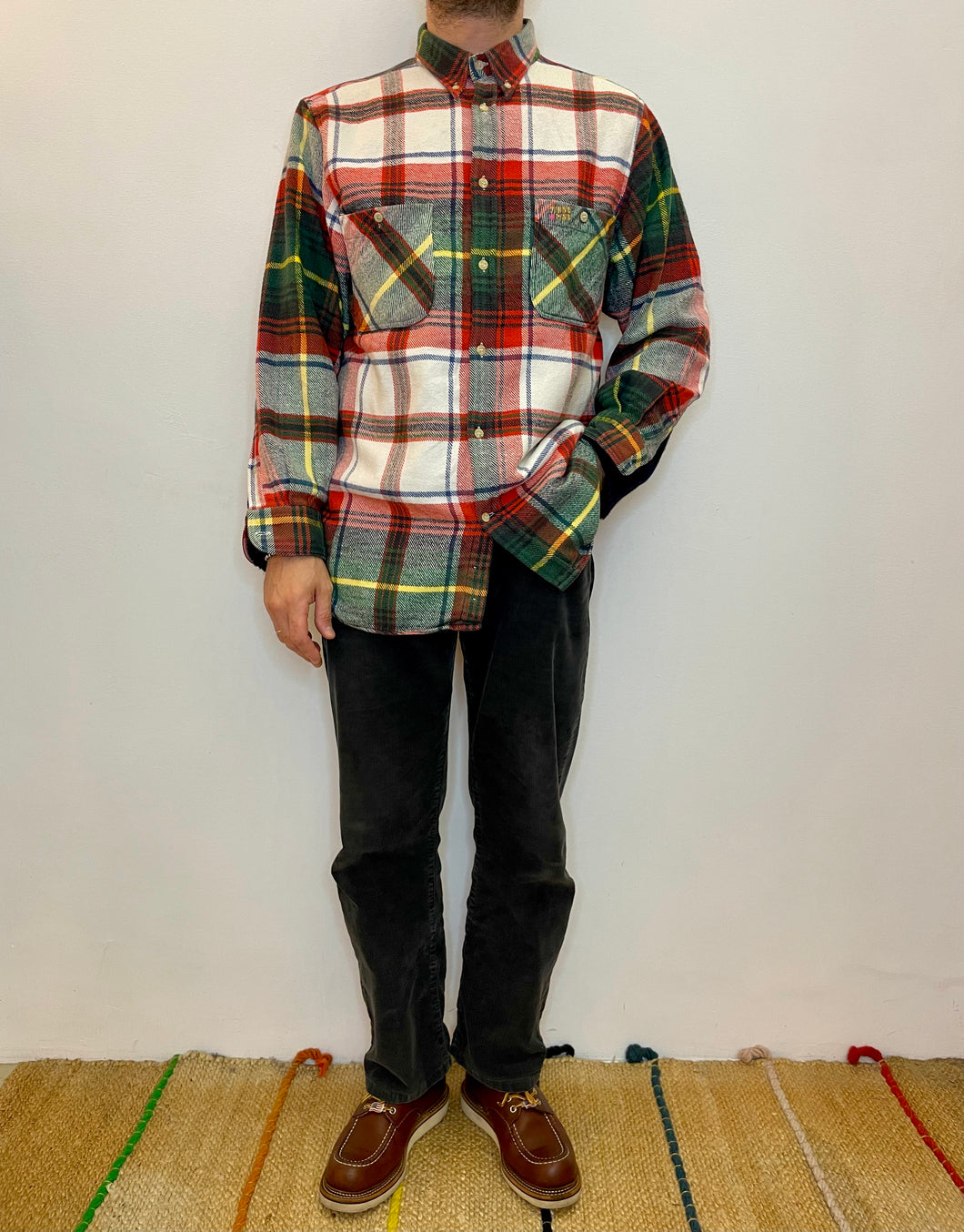 Camicia a quadri in flanella vintage taglia L