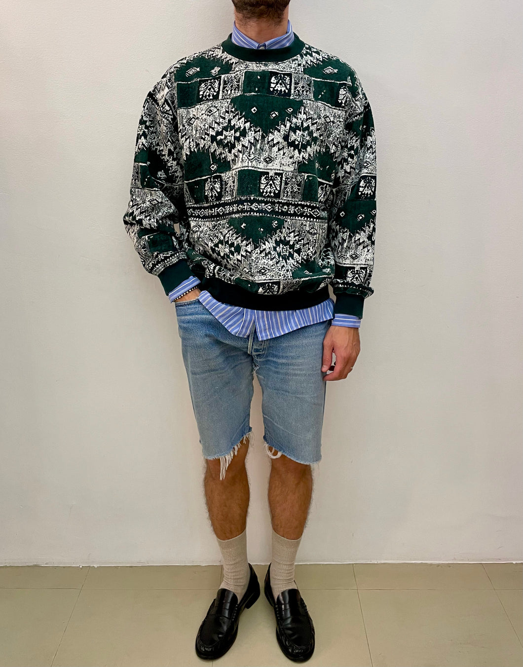 Felpa vintage azteca navajo taglia L