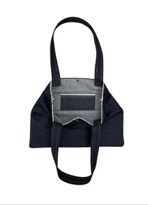 Borsa tote bag handcrafted in denim raw 13 once by Pelorosso