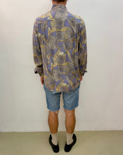 Carica l&#39;immagine nel visualizzatore di Gallery, Camicia fantasia in viscosa vintage taglia L

