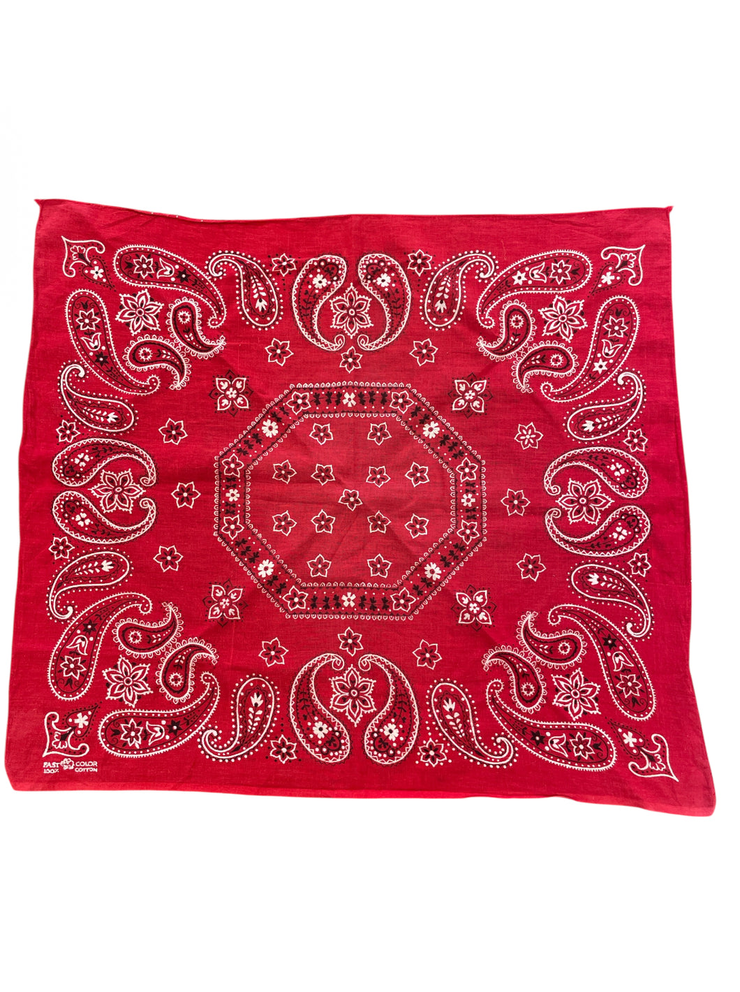 Bandana elephant fast color Made in usa vintage