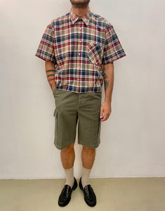 Camicia a quadri crop taglio vivo vintage taglia unica