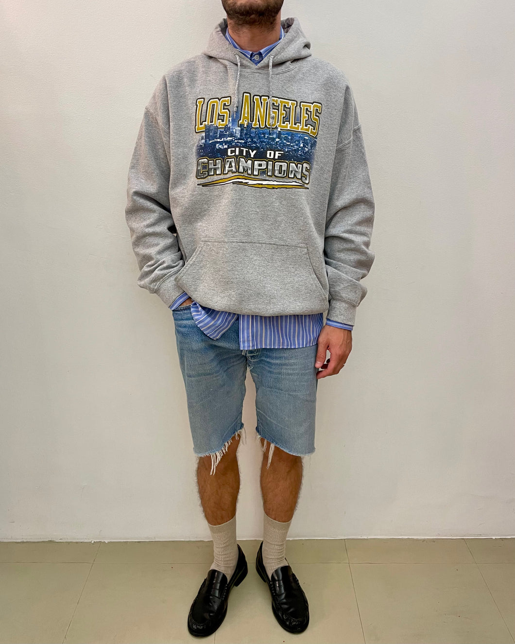 Felpa con cappuccio vintage Los Angeles taglia XL