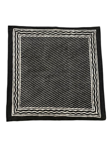 Bandana bianca e nera in cotone vintage