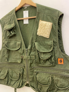 Gilet tecnico multi tasca vintage taglia L