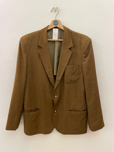 Blazer due bottoni misto lino marrone vintage taglia M