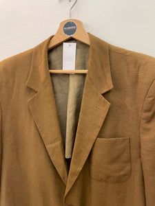 Blazer due bottoni misto lino marrone vintage taglia M
