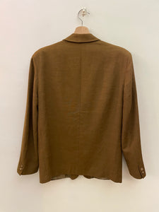 Blazer due bottoni misto lino marrone vintage taglia M