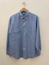 Carica l&#39;immagine nel visualizzatore di Gallery, Camicia workwear chambray vintage taglia L
