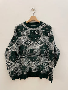 Felpa vintage azteca navajo taglia L
