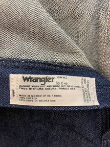 Jeans denim raw Wrangler vintage taglia W 33