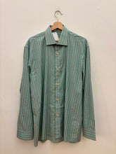 Carica l&#39;immagine nel visualizzatore di Gallery, Camicia righe vintage verde tg. L
