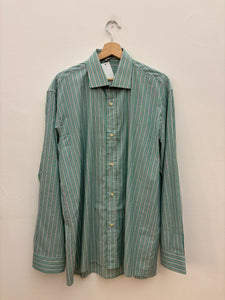 Camicia righe vintage verde tg. L