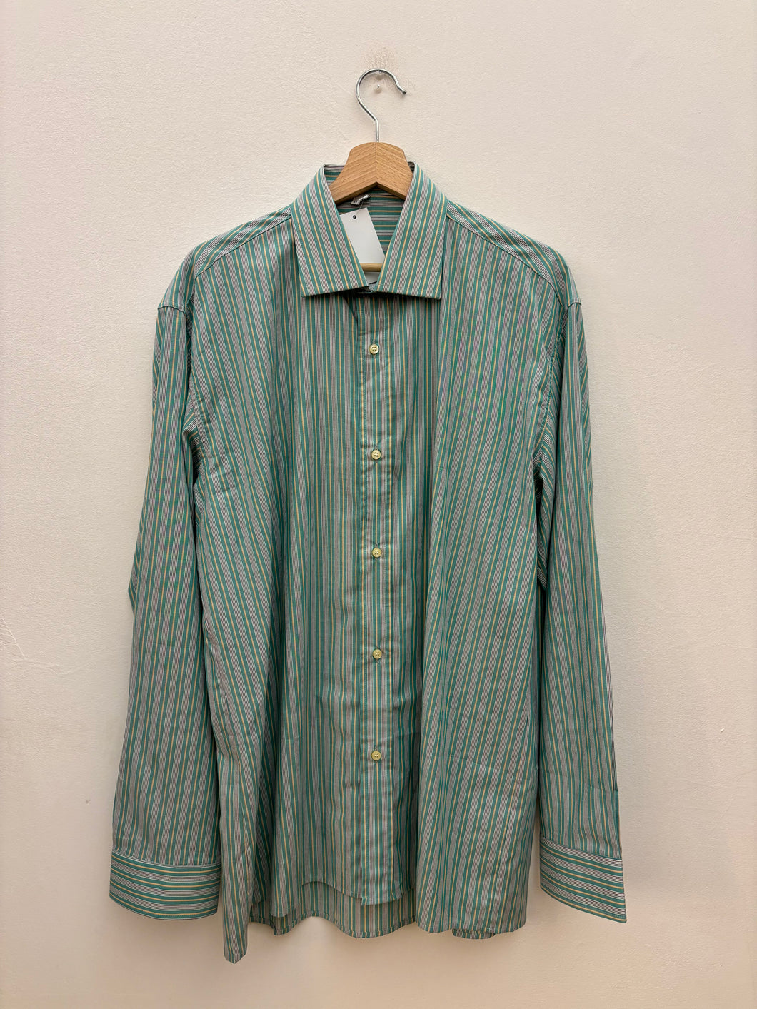 Camicia righe vintage verde tg. L