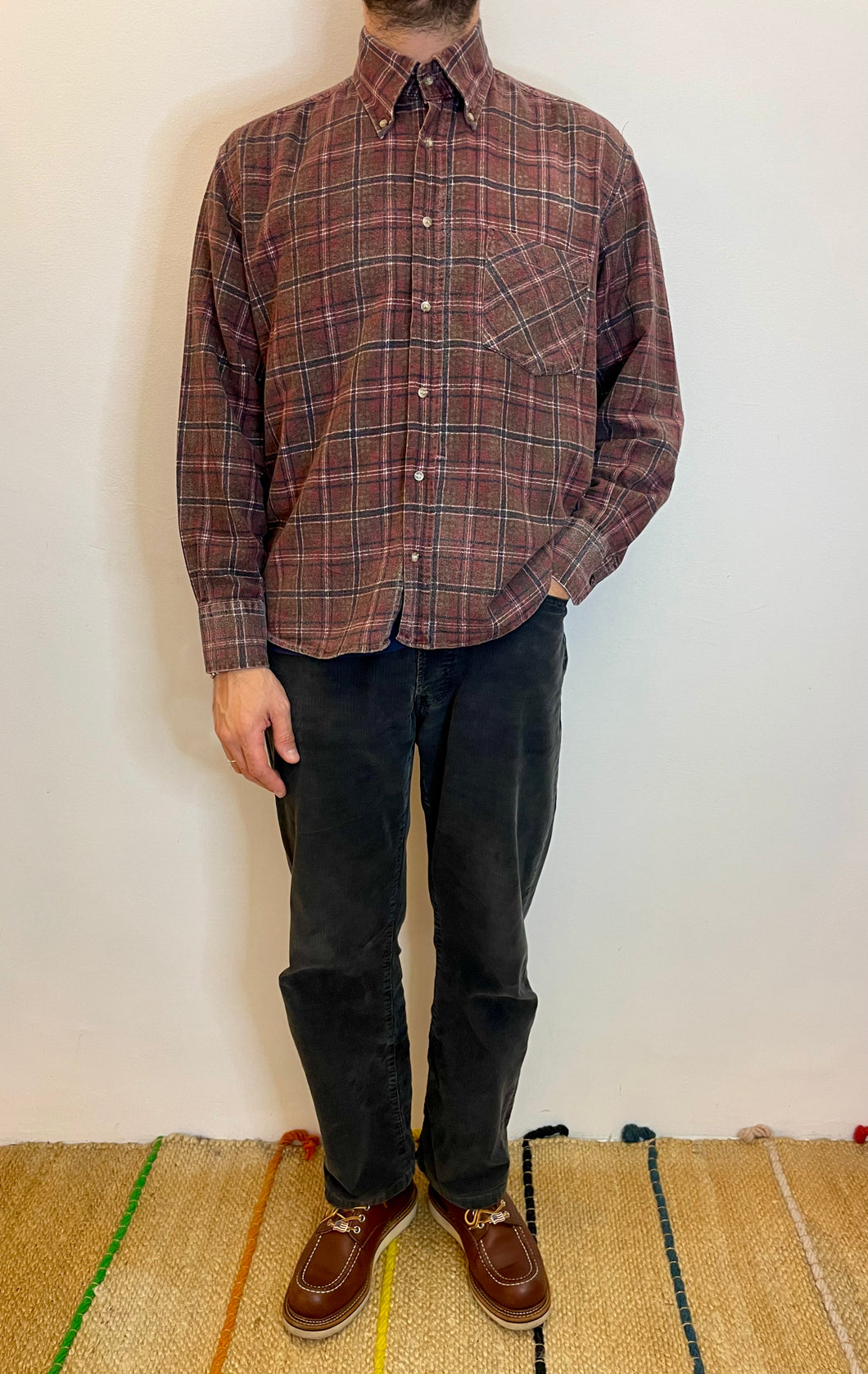 Camicia a quadri in flanella vintage taglia M