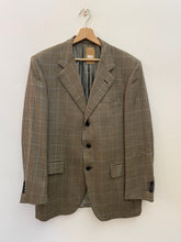 Carica l&#39;immagine nel visualizzatore di Gallery, Blazer Vintage 3 Bottoni in Micro Pied de Poule di Lana taglia 50

