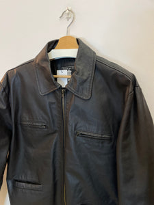 Giacca biker in vera pelle vintage taglia M