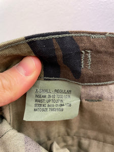 Pantalone cargo woodland us army vintage size XS