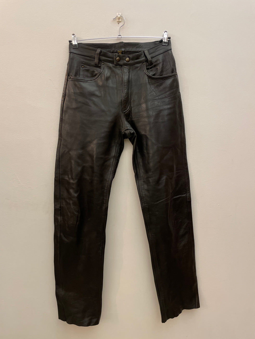 Pantalone in pelle cinque tasche vintage taglia 32