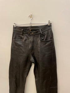 Pantalone in pelle cinque tasche vintage taglia 32