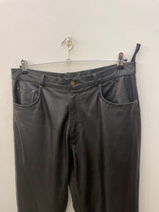 Pantalone in pelle vintage taglia 54 (ita)