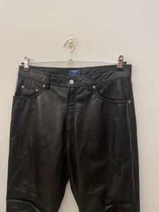 Pantalone in pelle cinque tasche vintage taglia 34