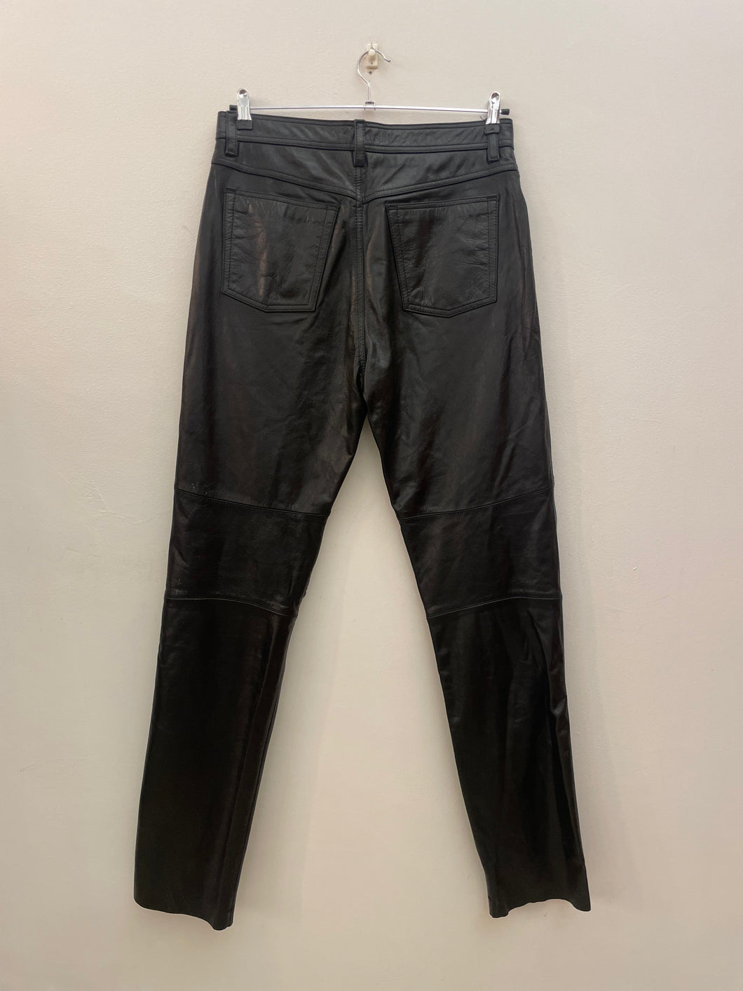 Pantalone in pelle cinque tasche vintage taglia 34