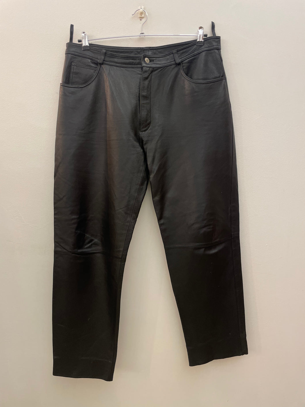 Pantalone in pelle cinque tasche vintage taglia 54 (ita)