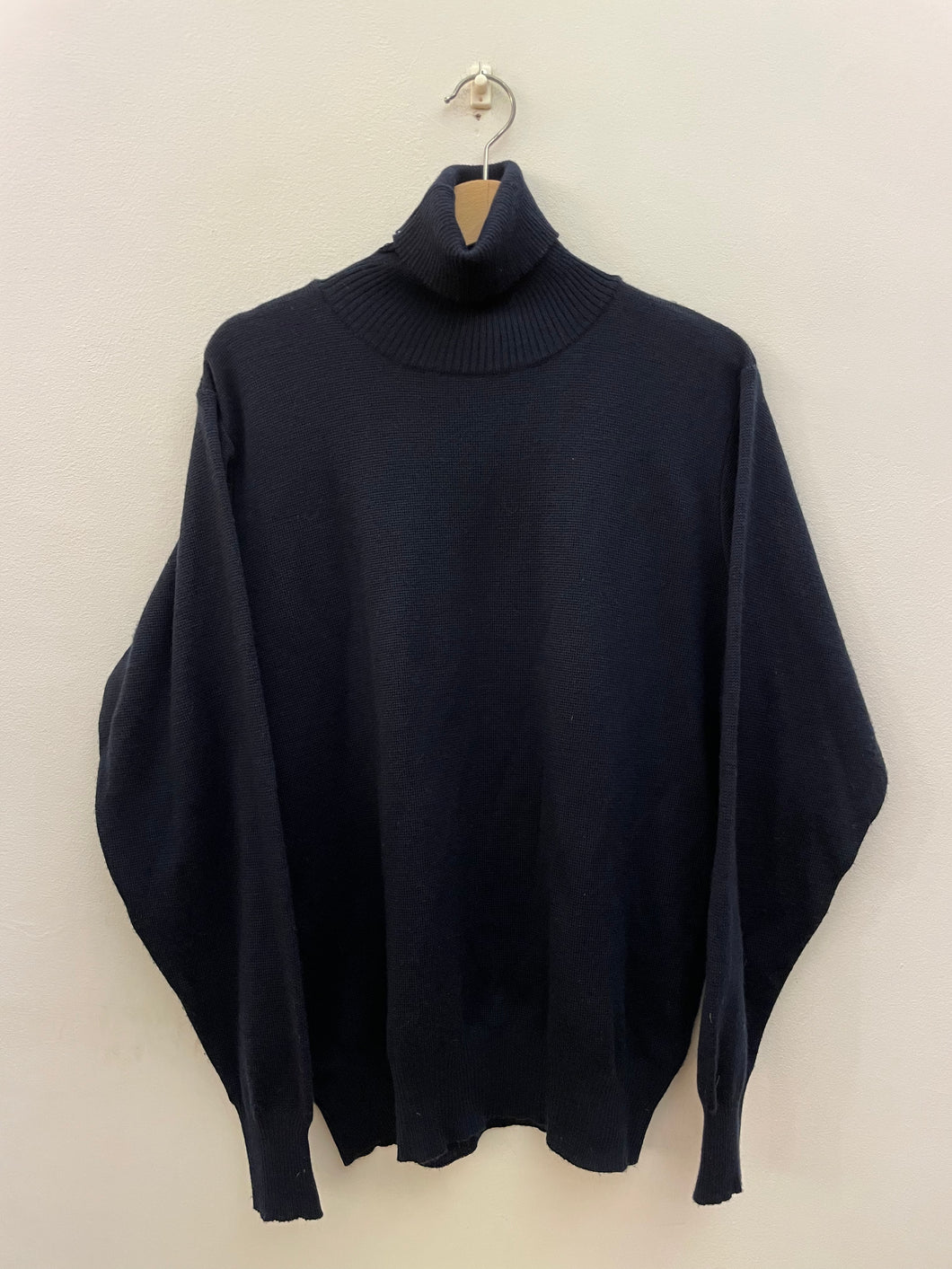 Maglione dolcevita blu navy vintage taglia M