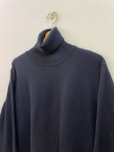 Carica l&#39;immagine nel visualizzatore di Gallery, Maglione dolcevita blu navy vintage taglia M
