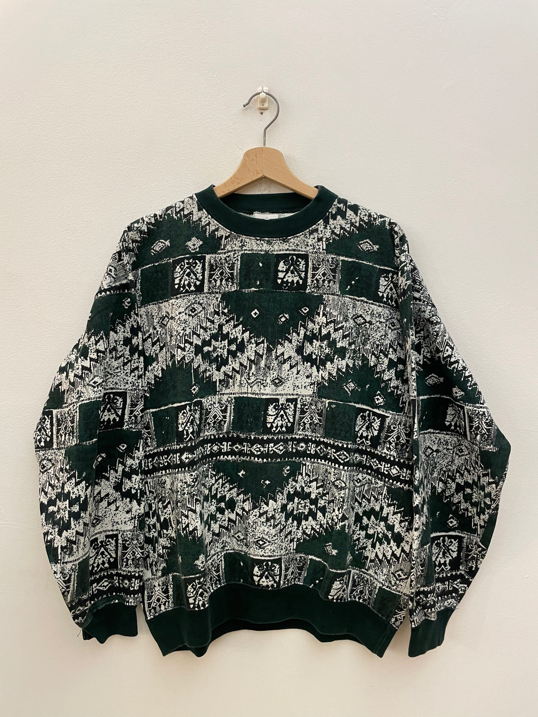 Felpa motivi geometrici aztec vintage taglia M