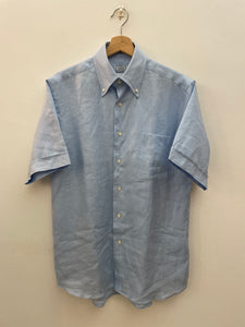 Camicia shirt manica corta in lino vintage taglia M