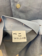 Carica l&#39;immagine nel visualizzatore di Gallery, Camicia shirt manica corta in lino vintage taglia M

