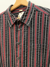 Carica l&#39;immagine nel visualizzatore di Gallery, Camicia a righe plissé vintage taglia L
